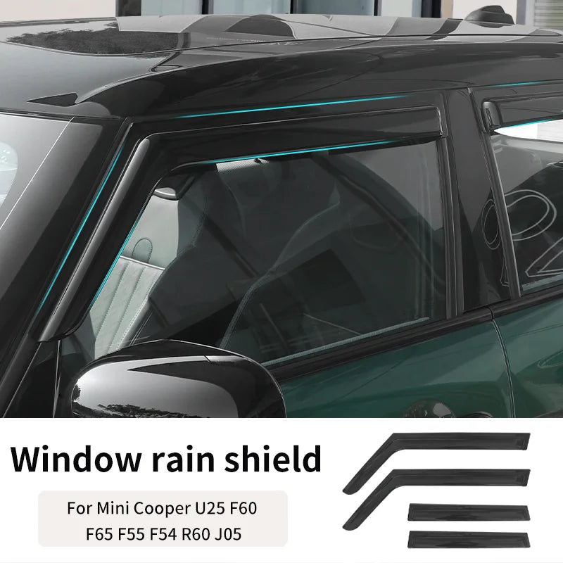Car Window Visor for Mini Cooper F60 F54 F55 R60 U25 F65 J05 Countryman Clubman | Rain Guard Sun Shi