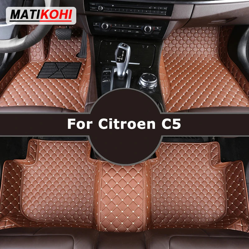 MATIKOHI Custom Car Floor Mats For Citroen C5 2th 3th Auto Carpets Foot Coche Accessorie