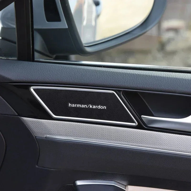 Harman Kardon BOSE Badge aluminum 3D car audio stickers For bmw Dacia Alfa Romeo Lada Skoda Hyundai Infiniti Volvo Audi Jaguar