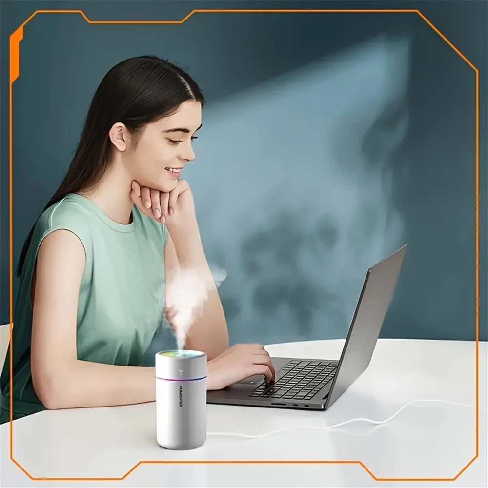1pc Car Humidifier Colorful LED Aromatherapy Humidifier Silent Ultrasonic Air Aroma additional angle