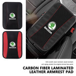 For Skoda Car Armrest Mat Center Console Arm Rest Protection Cushion Kamiq Karoq Octavia 2 3 Rapid Scala Kami Fabia VII VRS