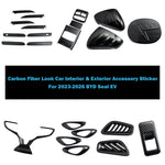 ABS Carbon Fiber For BYD Seal EV 2023-2026 Air Condition Vent Steering Wheel Rearview Mirror Armrest