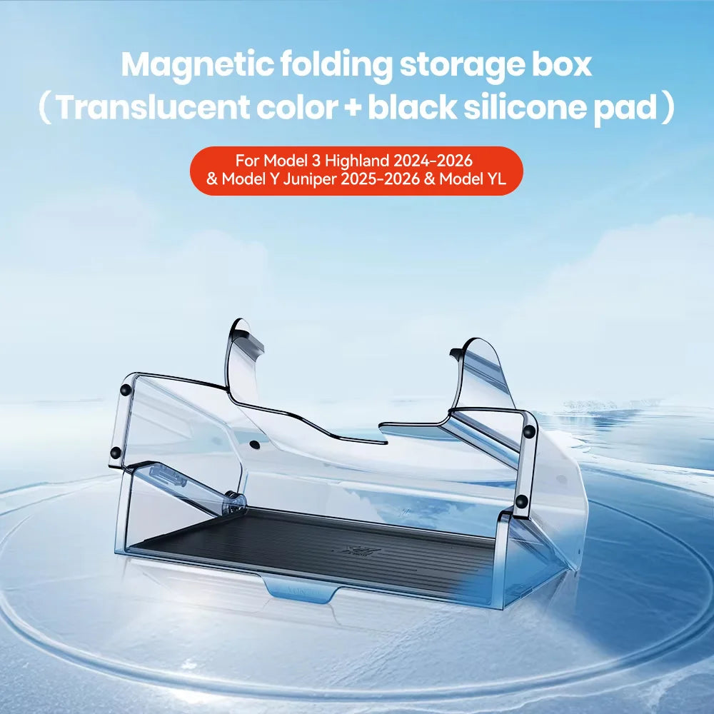 Magnetic Under Screen Storage Box | Hidden Tray for Tesla Highland Model 3 and Junipe alternate view