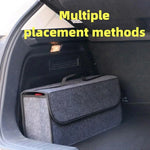 Large Felt Car Trunk Organizer | Anti-Slip Foldable Storage Box close-up view