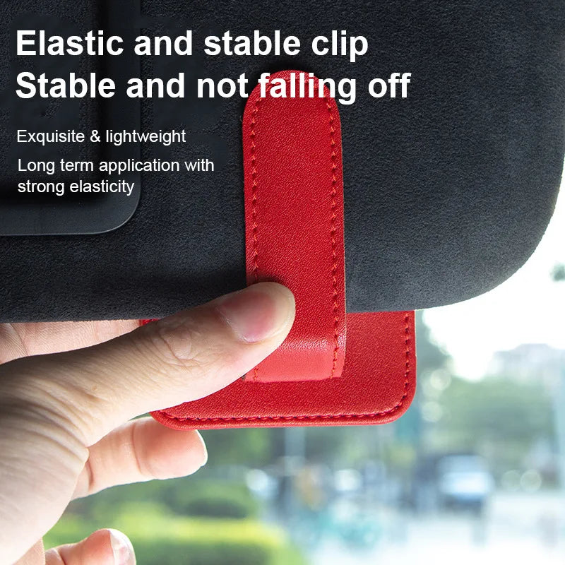 Car-Mounted Eyeglass Storage Box Sunshade Clip