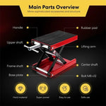 Motorcycle Lift Table 1100 Lbs Heavy Duty Hydraulic Lift Steel Dirt Bike ATV Wide Dec alternate view
