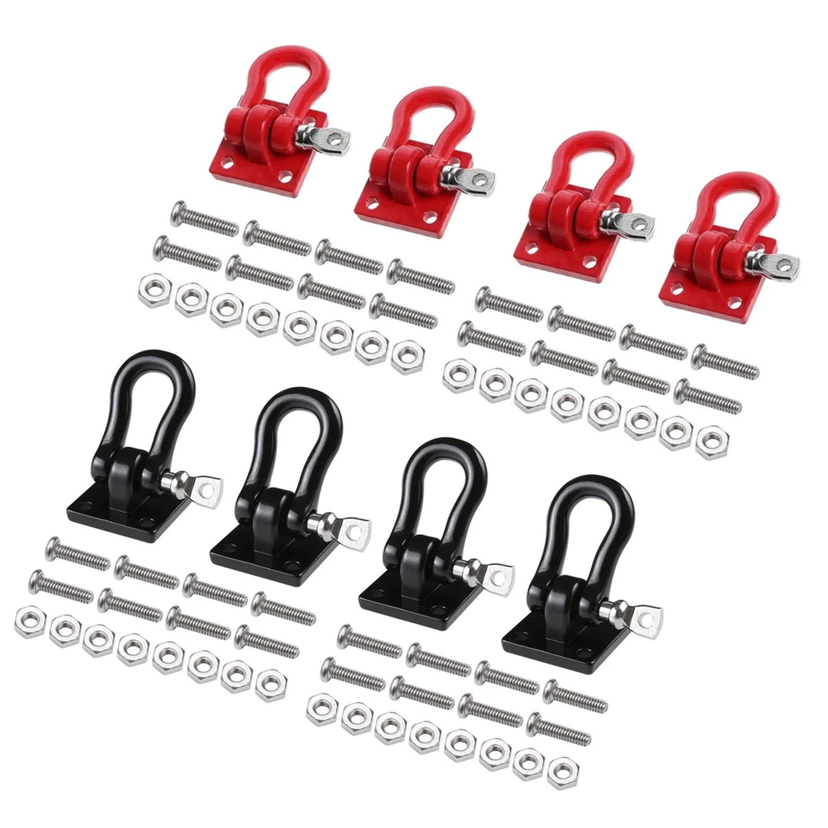 Metal Tow Hooks Trailer Shackles for 1/10 RC Crawler Axial SCX10 Traxxas TRX4 D90