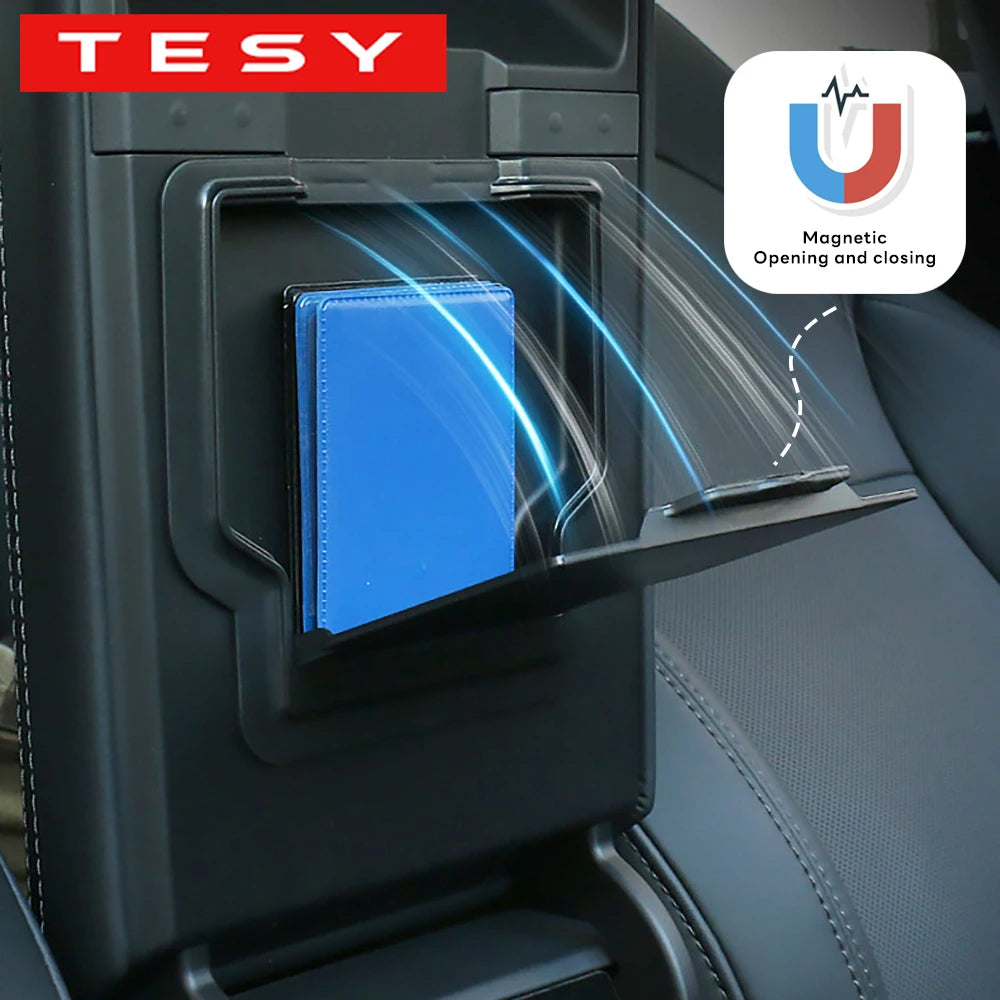 TESY For Tesla Model YL Y Juniper Launch Model 3 Highland Armrest Hidden Magnetic Storage Box Car In