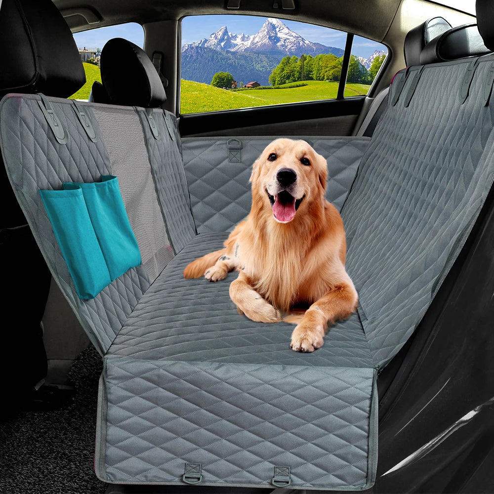 PETRAVEL Dog Car Seat Cover Waterproof Pet Travel Dog Carrier Hammock Car Rear Back Seat Protector M