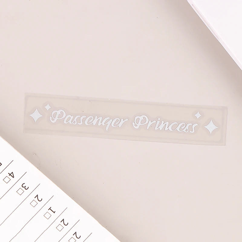 Passenger Princess Star Mirror Decal | Personalized Car Rearview Mirror Sticker lifestyle view