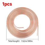 25ft Car Roll Tube Coil of 3/16" OD Copper Nickel Brake Pipe Hose Line | Anti-Rust Tu alternate view