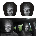 Car Headrest Covers Universal Elastic Fit Horror Theme Skull Design Funny Playful All lifestyle view