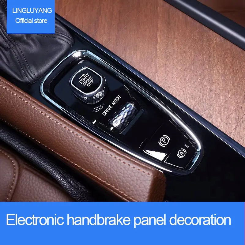 Center Console Car Armrest Gear Stall Brake Hand Frame Decoration Cover Trim Chrome NEW For Volvo XC90 XC60 S90 V90 V60 S60