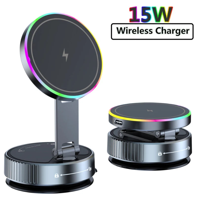 Car Wireless Charger Phone Holder Mount with 360 Degree Rotation alternate view