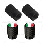 4Pcs Aluminum Motorcycle Car Tire Valve Caps with Germany France Italy Flag Emblems additional angle