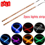 2 Pcs LED Strip Lights 45cm Waterproof Car Atmosphere Lights close-up view