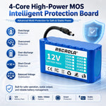 12V 18650 Lithium Battery Pack with BMS and Charger close-up view