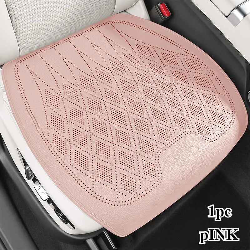 Premium Nappa Leather Car Seat Covers Laser Perforated for Airflow Ultra Soft Anti Slip detail view