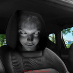 2pcs Portrait Printed Car Headrest Covers | 100% Polyester Universal Fit for Cars, Truck detail view