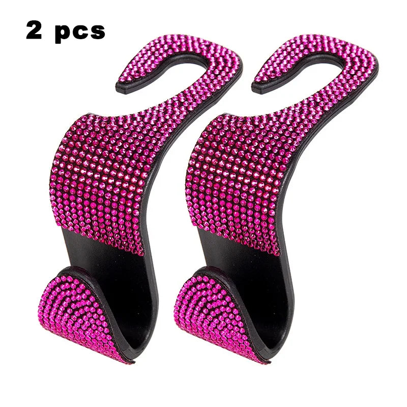 Universal Car Seat Back Hook Headrest Hanger Car Bag Pouch Clothes Hanging Hooks Duarable Fastener Clip Interior Accessories