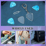 1pc Guitar Pick Holder Keychain - Heart-Shaped with Secure Lid, Durable Acrylic Guita lifestyle view