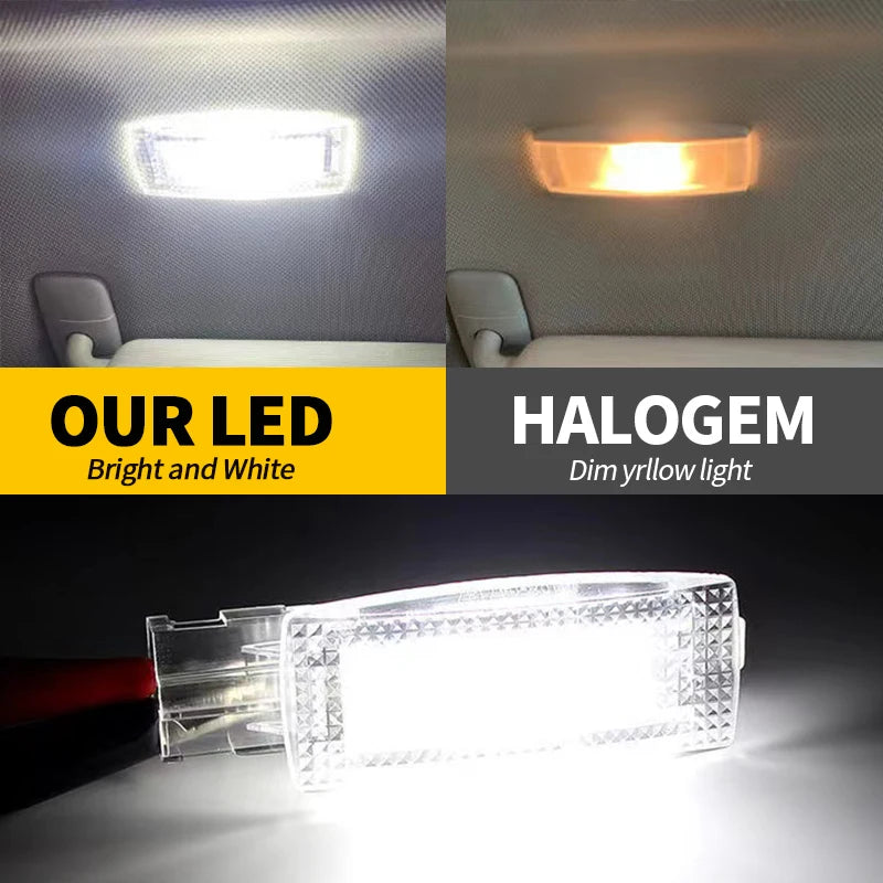 2/10PCS OEM# 1K094710971N For VW Golf 4 5 6 7 Passat B5 B6 B7 Car LED Bulb Interior Sun Visor Vanity Mirror Lamps for Volkswagen