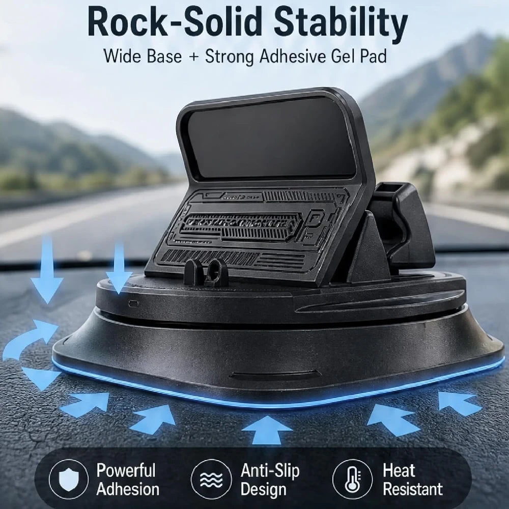 One-Hand Operated Dash Phone Clip, Shockproof 360° Rotatable Holder for Car, Perfect lifestyle view