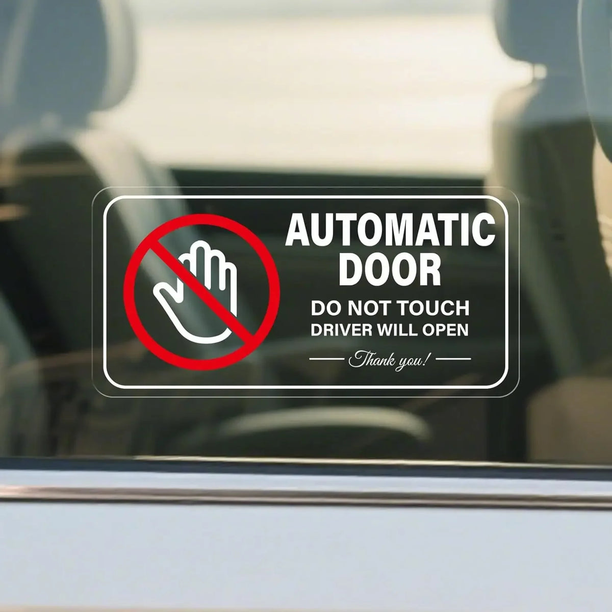 Auto Door Do Not Touch Sign Decals Removable Self-adhesive Vinyl Taxi Vehicle Window Stickers