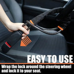 Car Steering Wheel Lock Anti-theft Steel Cable Security Device Universal Fit for Vehi alternate view