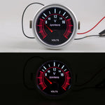 White LED Voltmeter 8-16V | 52mm Universal Car Voltage Gauge Smoke Lens detail view