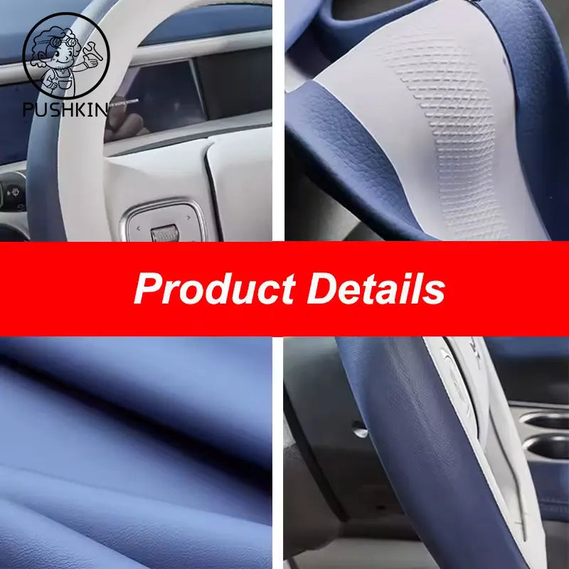 For XPeng Xiao Peng G6 2023 2024 2025 Car Steering Wheel Cover Leather Non-slip Auto Interior Accessories