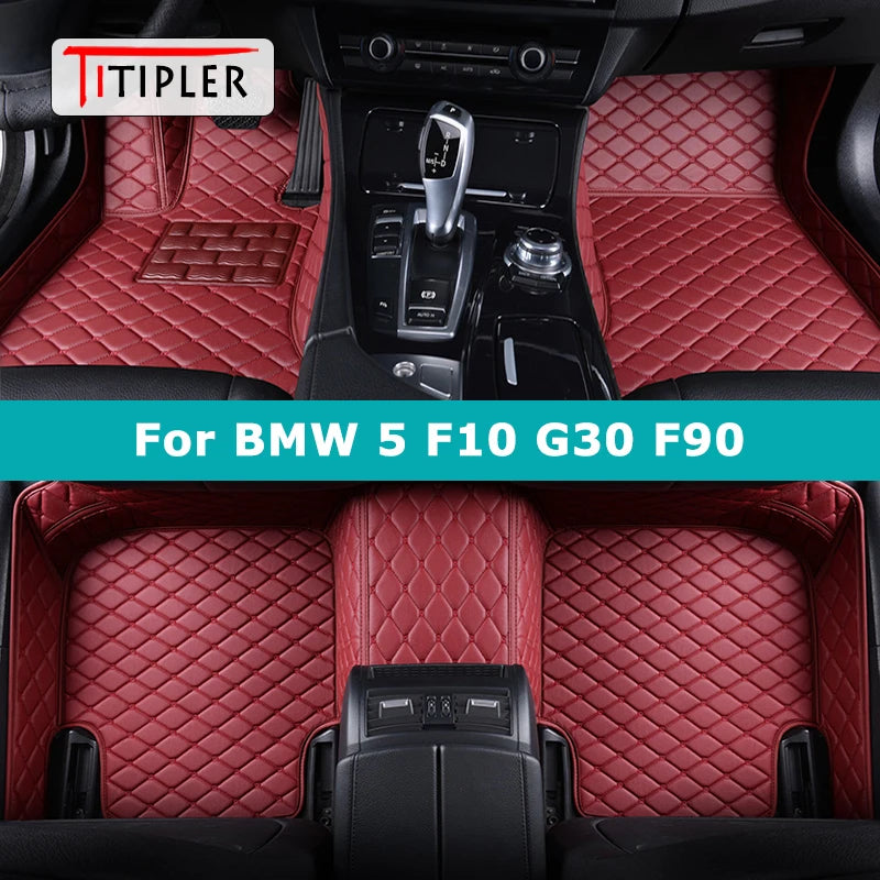 TITIPLER Custom Car Floor Mats For BMW 5er F10 G30 F90 520-550 2011-2023 Auto Carpets Foot Coche Accessorie
