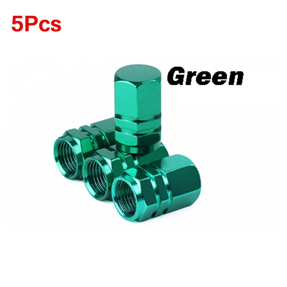 Aluminum Alloy Tire Valve Caps | 5 or 10 Pack Waterproof Dustproof Stem Covers detail view