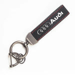 2026 Suede Key Ring Sport Car Keychain | Custom Gift With Emblem close-up view