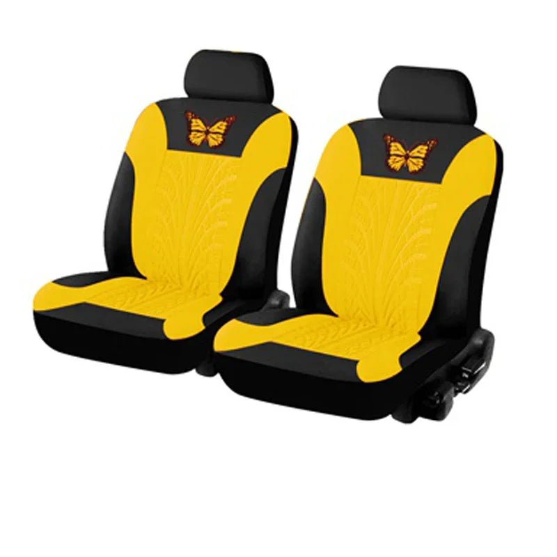 Car Seat Cover Full Set Universal Polyester Butterfly Pattern Embroidery alternate view