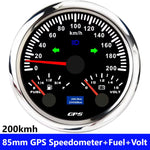 85mm 3 in 1 GPS Speedometer, Fuel Level Gauge, and Voltmeter | 12V/24V for Car, Marine, detail view