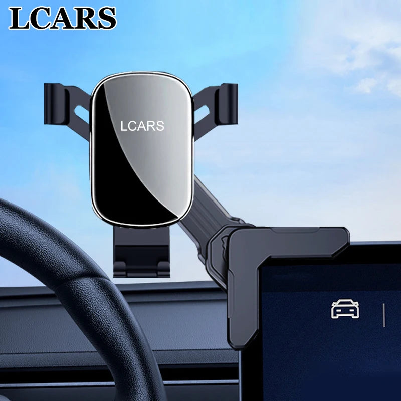 Car Screen Phone Holder for Tesla Model 3/Y Universal Center Console Navigation Stand Single Hand Operation Gravity Sensing