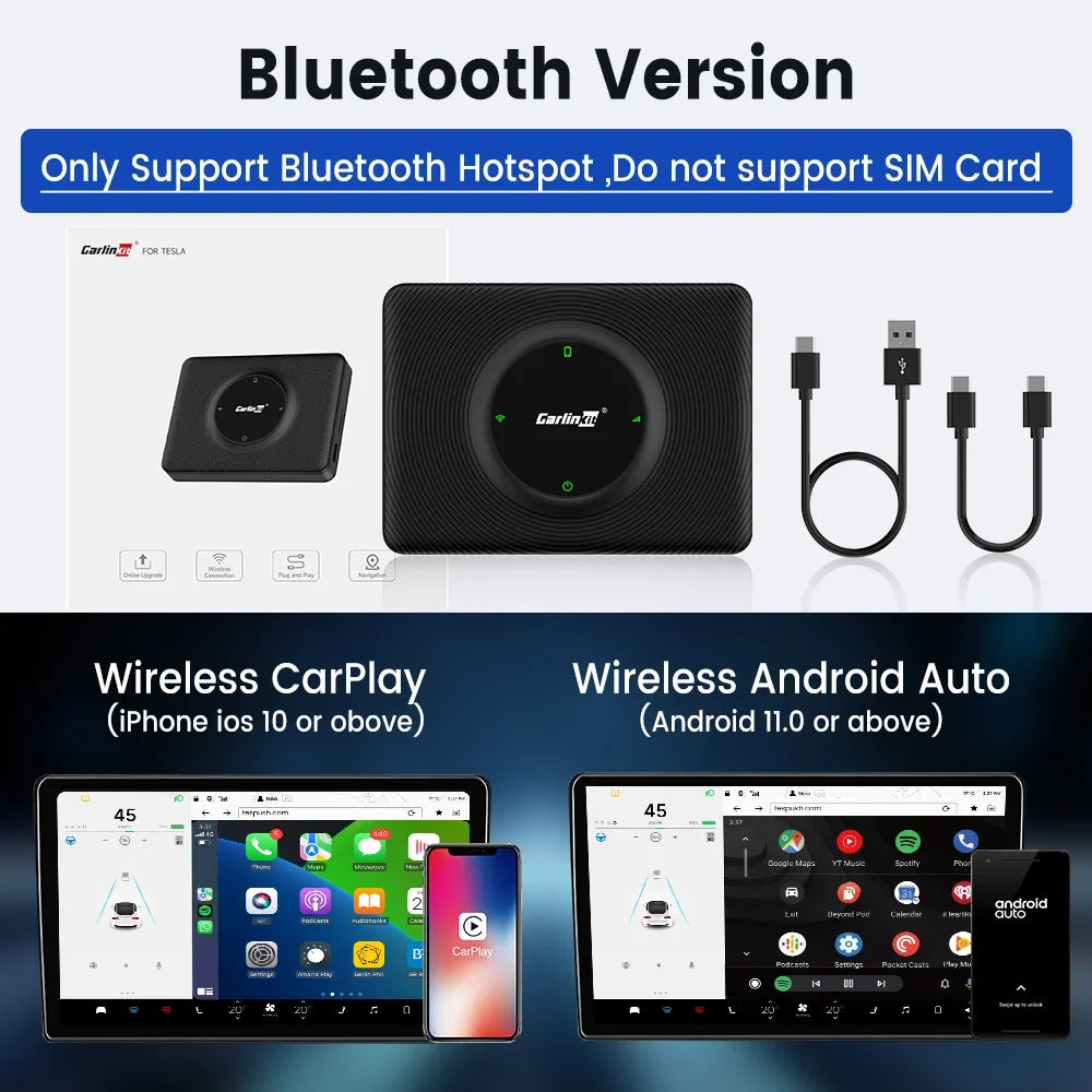 CarlinKit Wireless CarPlay Android Auto Adapter for Tesla Model 3 Y S X | Auto Connec alternate view