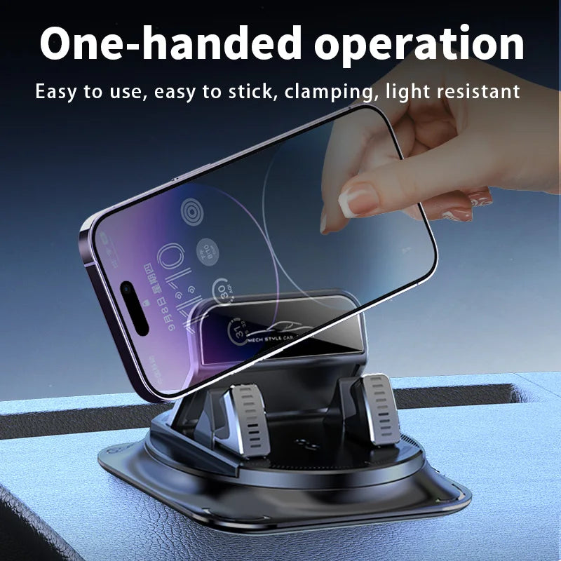 Car Phone Holder with Stable and Anti-Slip Design for Dashboard and Table Use,with Rotatable Landscape and Portrait Adjustment
