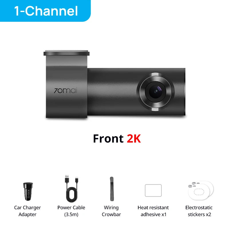 70mai M310 Plus 2K 1440P Dash Cam 143°FOV f/1.55 Large Aperture Smart Voice Control 2 alternate view
