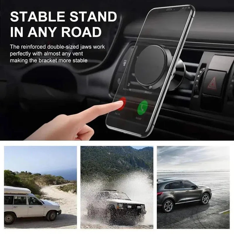 Magnetic Car Phone Holder with Air Vent Clip, 360 Degree Adjustable