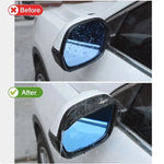 2pcs Car Rearview Mirror Rain Eyebrow Kit,Universal Rear View Side Mirror Rain Eyebrow Trim Shield Rainproof,For Most Car Models