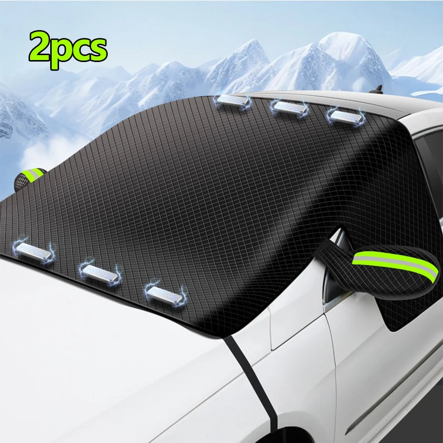 Winter Car Windshield Cover | Magnetic Snow Guard for Front Window detail view