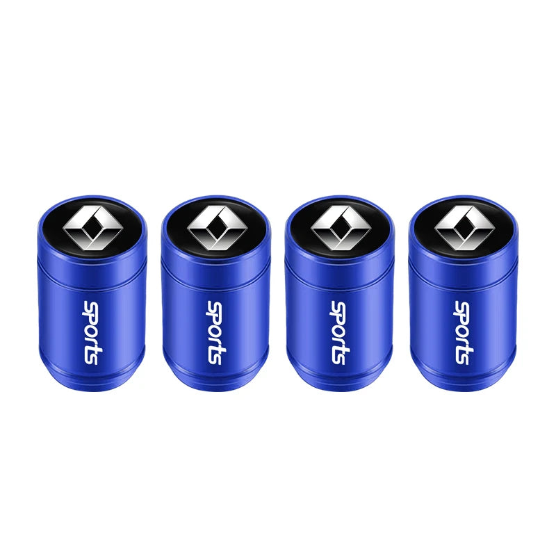 4Pcs Aluminum Alloy Tire Valve Stem Caps for Renault Models | Dust-Proof Car Tire Acc lifestyle view