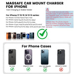 Magnetic Wireless Car Charger LED Phone Mount lifestyle view