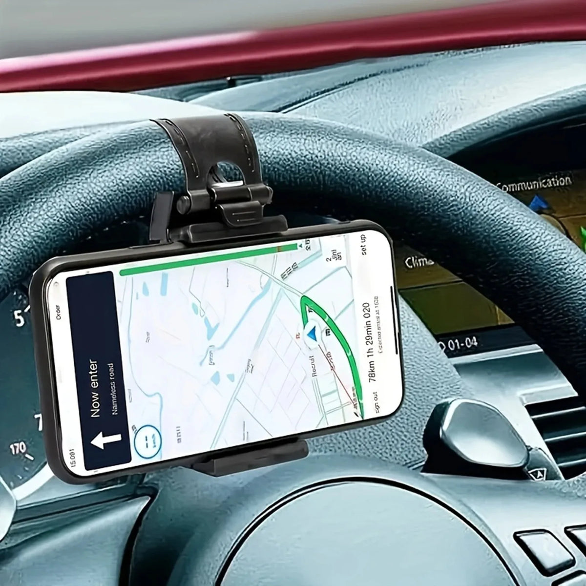 Universal Car Steering Wheel Phone Holder Telescopic Clip alternate view