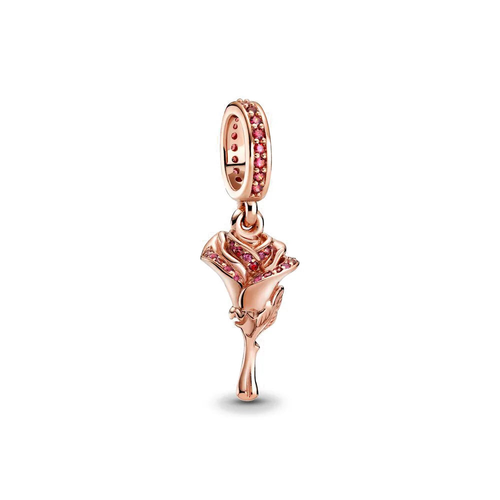 925 Sterling Silver Trinkets Rose Gold Locks And Keys Charm Of 925 Chain Bead Fit O additional angle