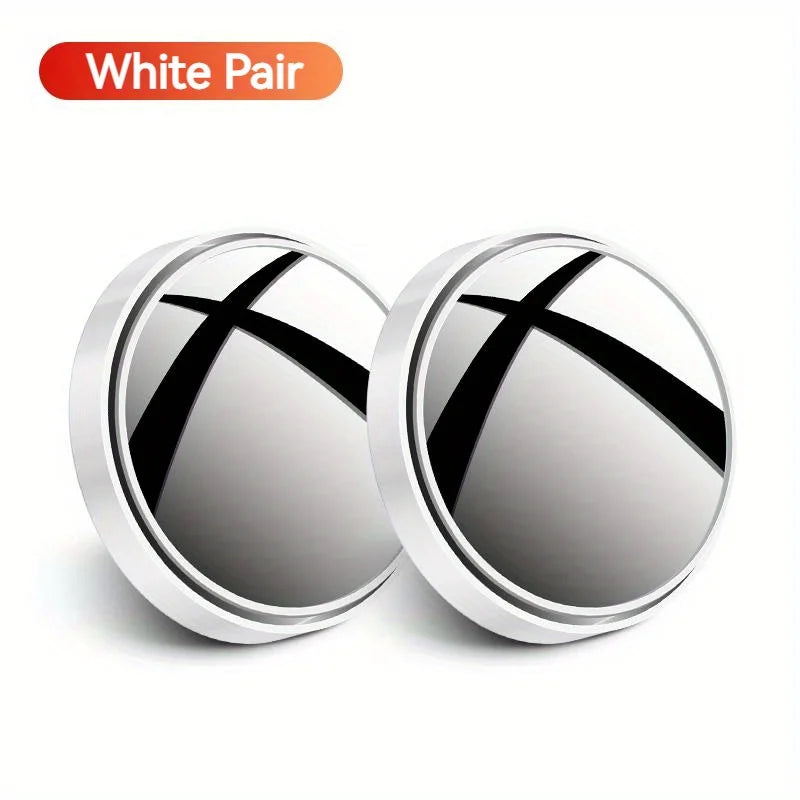 Universal Rimless Blind Spot Mirror 360 Adjustable Convex Rearview Wide Angle Mirror For Car Parking Reverse Safety Driving
