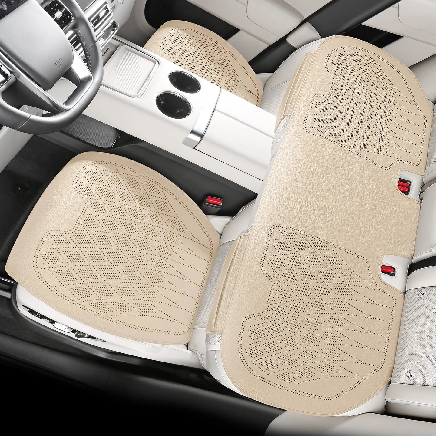 Premium Nappa Leather Car Seat Covers Laser Perforated for Airflow Ultra Soft Anti Sl alternate view