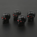 4Pcs Skull Valve Caps ABS Car Wheel Plugs | Tire Valve Covers for Cars Motorcycles detail view
